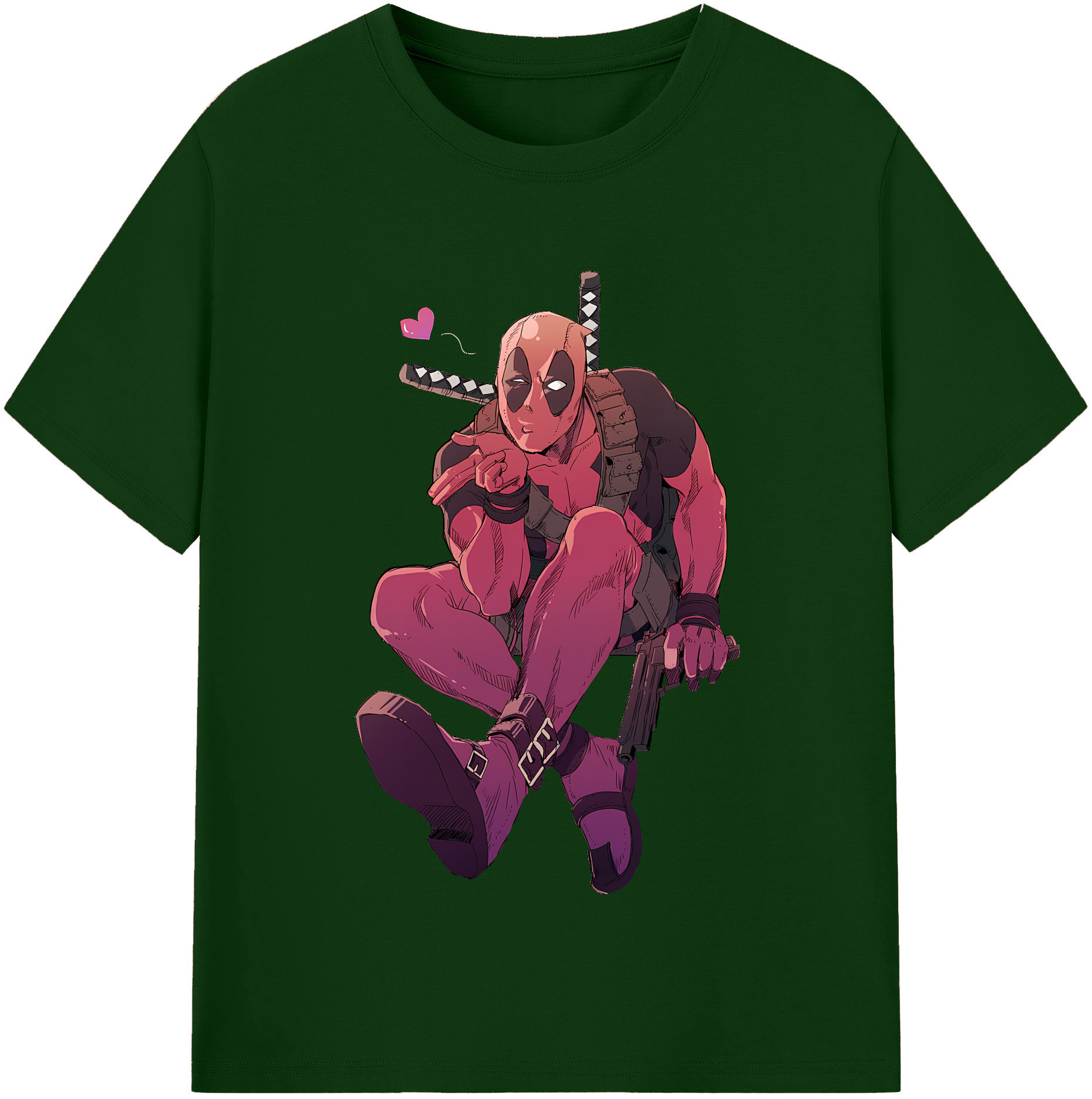 （画像用） Deadpool デッドプール 綿100％半袖Tシャツ（フロントプリント）